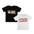 thumbnail image 1 of Marvel - Camiseta Universo Niños - Pack de 2 (Negro, Blanco), 1 of 2