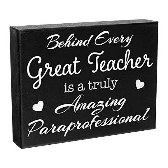 JennyGems Gifts for Paraprofessionals, Paraprofessional Gifts, Meaningful Gift for Paraprofessional, Paraeducator Gift, Wood Sign, Wall Hanging and Tabletop Display, Shelf Accent, American Made