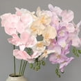 thumbnail image 4 of Yesbay Artificial Orchid Flowers Long Stemmed Realistic Phalaenopsis Orchids No Maintenance Velvet Petals Fake Flower, 4 of 8