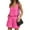 Hot Pink, variant on Babysbule Womens Fall Plus Top Sets Outfit Women's Fashion 2 Piece Outfits Sleeveless Crop Top Shorts High Waist Set With Pockets