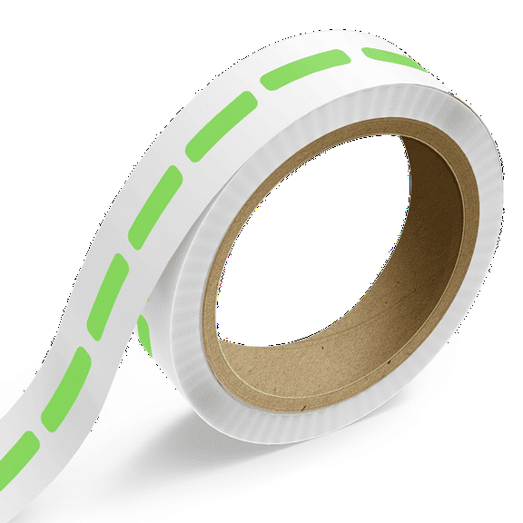 JAM Paper Standard Label Rolls, Rectangle, 3/8 x 1 1/2, Neon Green, 125 Labels/Roll