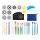thumbnail image 1 of Paquete de 36 plantillas de herramientas de punteado de mandala con bolsas de almacenamiento con cremallera para pintar petroglifos, manualidades para niños, suministros para decoración de uñas Zhivalor LH-0641, 1 of 4
