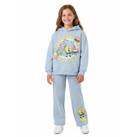 SpongeBob SquarePants Girls and Big Girls Summertime Fun Graphic Hoodie, Sizes 4-16