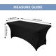 thumbnail image 4 of Funda para muebles de patio, cubierta de mesa de spandex elástica de 4 pies para mesas plegables, mantel ajustable rectangular sin arrugas para fiesta, negro, 1 pieza, 4 of 5