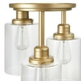 thumbnail image 5 of Globe Electric 13" Contemporary 3 Light Matte Gold Flush Mount Lights With Shades, 5 of 5