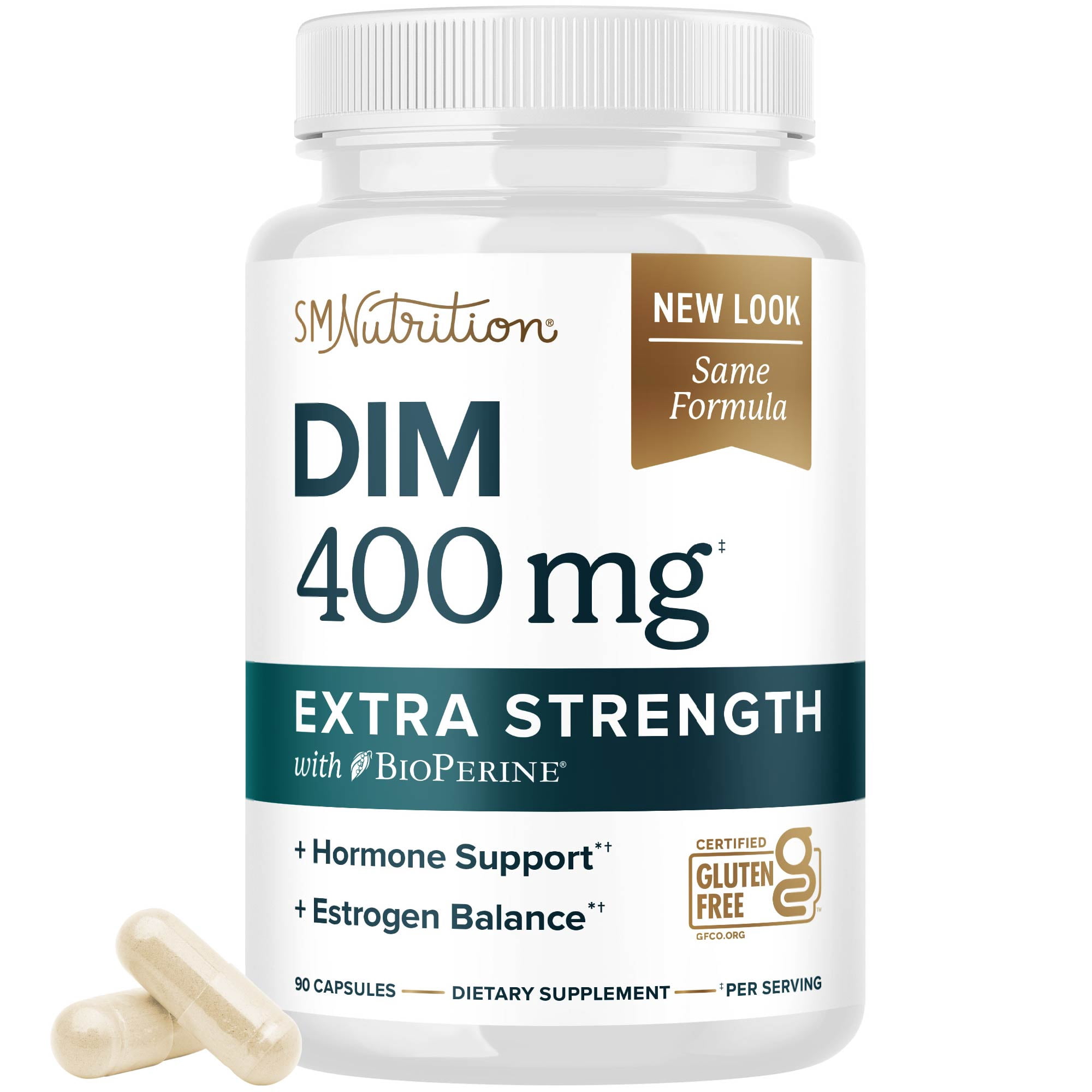 DIM Supplement 400MG Extra Strength for Men & Women | Diindolylmethane for Estrogen Metabolism | 90 Ct