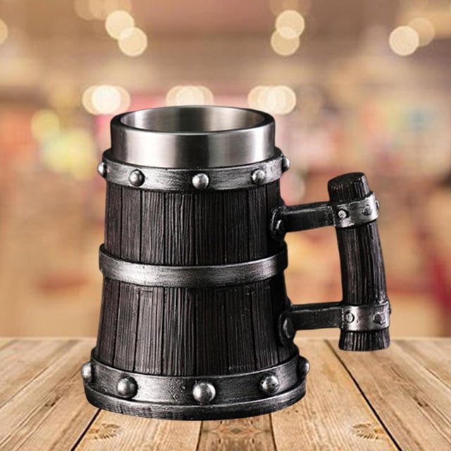 Jarra de cerveza de barril de madera, diseño retro, taza de cerveza, adorno de 600 ml, taza de té, taza de café para fiesta, decoración del hogar, Estilo A