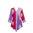 thumbnail image 4 of NOVICA Rayon tunic, 'Color Symphony in Purple', 4 of 8