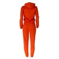 thumbnail image 5 of Women's Casual Tracksuit Autumn And Winter Coat And Pants Set Fashionable Solid Color Zipper Hooded Sweatshirt Pants Casual Two Piece Set Women Ski Pants Suspenders Pant Suits for Women Dressy Elegant, 5 of 5