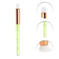 thumbnail image 3 of Unique Bargains 1 Pc Rhinestone Nose Brush for Bathroom Green Plastic Handle Nylon Hair, 3 of 5