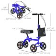 thumbnail image 3 of HOMCOM Trottinette Ajustable, Marchette Pliante avec Double Frein, Bleu, 3 of 10