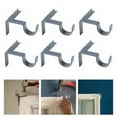 thumbnail image 5 of 6Pcs No Drill Curtain Rod Brackets,Zinc Alloy Curtain Rod Holder with Screw for Walls(Black), 5 of 6