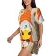 thumbnail image 2 of Lsque Hello Fall Gnomes 1 Women's Short-Sleeved Pajama Set - 2 Piece Soft and Lightweight Sleepwear Set-3X-Large, 2 of 9