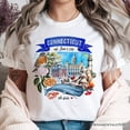 thumbnail image 2 of Artistic Connecticut State Themes and Landmarks T-Shirt, Tee for History and Travel Lovers, 2 of 6