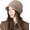 Khaki, variant on Womens Slouchy Knit Beanie Hat Winter Warm Stretchy Skull Cap with Visor Brim Snow Caps