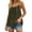 Army Green, variant on Women's Backless Cami Top with Adjustable Spaghetti Straps and Ruffle Hem for Summer Casual Wear