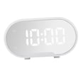 thumbnail image 4 of Reloj despertador digital LED con pantalla de 2, 12 y 24 horas y brillo ajustable para escritorio Blanco, 4 of 9