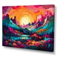 thumbnail image 2 of DESIGN ART Designart "Vibrant Sunset Shining Over Mountains Iii" Landscape Mountains Wall Art Prints 44 in. wide x 34 in. high, 2 of 5