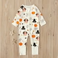 thumbnail image 2 of Weebloom Baby Girl Halloween Pumpkin Outfits Long Sleeve Pumpkin Pattern Romper Jumpsuit For Toddlers 0-3 Years 6-12 Months, 2 of 8
