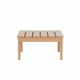 thumbnail image 2 of WestinTrends Ashore Outdoor Coffee Table, 32 Inch All Weather Poly Lumber Adirondack Patio Coffee Table Square Low Table, Teak, 2 of 5