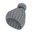 thumbnail image 3 of Dyfzdhu Women Winter Hats Thick Cable Hat Warm Fleece Lined Knitted Soft Cap Gray, 3 of 3
