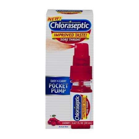 Throat Spray - Chloraseptic Sore Throat Spray, Pocket Pump, Cherry, .67 Fl Oz
