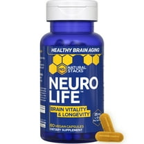 NeuroLife Longevity Supplement - 500mg Taurine & 400mg Berberine Supplement - Clinically Tested MitoPrime L-Ergothioneine - Brain Support for Cognitive Vitality - 60 Berberine Capsules