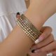 thumbnail image 4 of Nvzi Pulseras delicadas, pulseras modernas en capas, regalos apilables, 7 piezas, oro G, 4 of 5