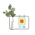 thumbnail image 1 of Caracteres circulares Jarrones colgantes de vidrio transparente Decoración Botella, 1 of 4
