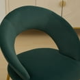 thumbnail image 3 of CQSXDA Velvet Fabric Dining Chair Set With Curved Backrest and Gold Metal Legs for Kitchen or Dining Room, 3 of 9