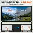 thumbnail image 3 of VEVOR Projector Screen with Stand 150inch Portable Movie Screen 16:9 4K HD Wide Angle Outdoor Projector Screen Stand Easy Assembly with Storage Bag for Home Theater Office Outdoor Use, 3 of 9