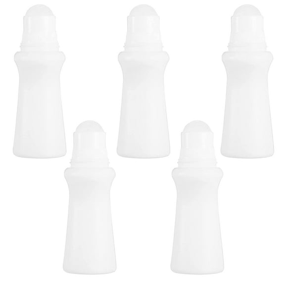Rouleau Rechargeable Vide sur Bouteilles en Plastique, 75ml Gobelets Désodorisants Bouteilles de Rouleau d'Huile Essentielle en Vrac pour les Parfums d'Huile Essentielle Baumes, 8pcs