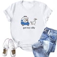 thumbnail image 2 of Goose Got Too Silly Graphic Tees for Women 2026 Summer Casual Short Sleeve Crewneck Funny Saying T Shirts, 2 of 3