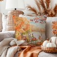 thumbnail image 2 of Fall Pillow Covers 18x18 Inch Set of 4 White Pumpkin Burgundy Floral Hey There Pumpkin Autumn Harvest Orange Outdoor Farmhouse Decorations Decorative Pillows Cases for Home Couch Porch Decor, 2 of 6