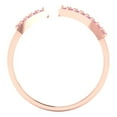 thumbnail image 4 of Statement Engagement Ring for Women - 0.2475ct Simulated Pink Diamond in 14K Rose Gold Promise Ring, 4 of 6