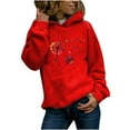 thumbnail image 2 of POTETI Womens Fall Hoodies Casual Long Sleeve Hooded Sweatshirts Pullover Tops, 2 of 3