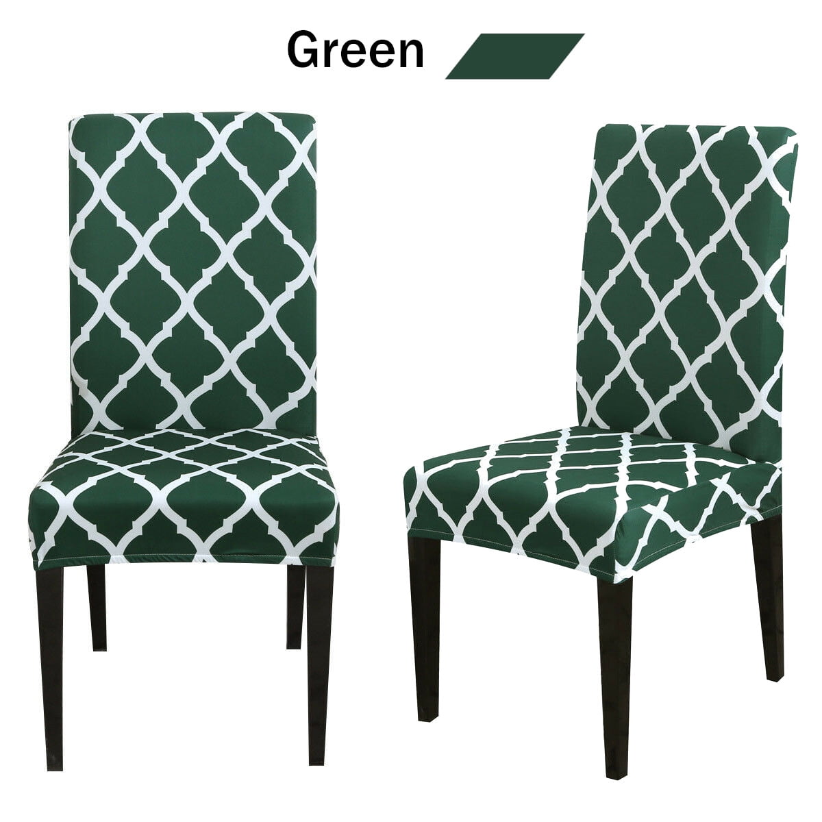 Elegant Printed Removable Stretch Dining Chair Seat Protector Cover Slipcovers 