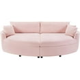 thumbnail image 4 of Oversized Double Chaise Lounge Sofa with Deep Seat and USB Ports, Corduroy Upholstered Loveseat Sofa for Living Room, Apartment, 4 of 7