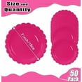 thumbnail image 2 of 50 Pieces Hot Pink Paper Plates 7 Inch Scalloped Plates Disposable Dinner Plates for Wedding Baby Shower Birthday Party Dessert Plates, 2 of 7