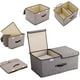 thumbnail image 1 of Caja Organizadora Plegable Segos Gris Tapa Doble 2 Divisiones, 1 of 4