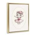 thumbnail image 2 of Stupell Industries Cottage Nursery Ballerina Cat Striped Gold Floating Frame Canvas Art, 25 x 31, by LSR Design Studio, 2 of 8