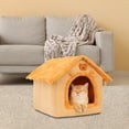 thumbnail image 1 of Caseta para perros y gatos, cama para dormir para mascotas, y compacta, caseta para cachorros, semicerrada para gatos, para balcón, césped, L, 1 of 7