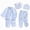 A089-Blue, variant on NOLDARES Baby Layette Clothes Set - 5 Piece New Born Boy Girl Gift Set, Baby Clothes Outfits & Newborn Essentials Must Haves(A089-Blue)