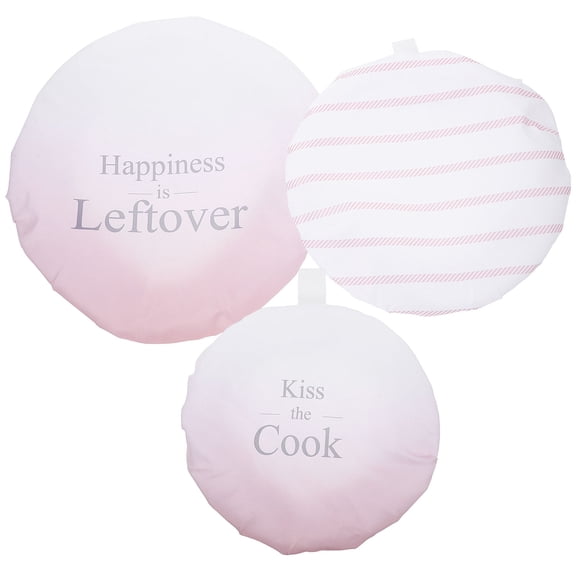 MERRYHAPY 3-Pack Stretch Fabric Bowl Covers with Elastic Bands for Outdoor Barbecue and Kitchen Use