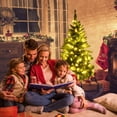 thumbnail image 3 of Patiojoy 5ft Prelit Half Christmas Tree Artificial PVC Material Metal Stand w/ 250 LED Lights, 3 of 10