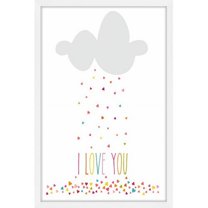 Marmont Hill "Raining Hearts" by Karen Zukowski Framed Painting Print