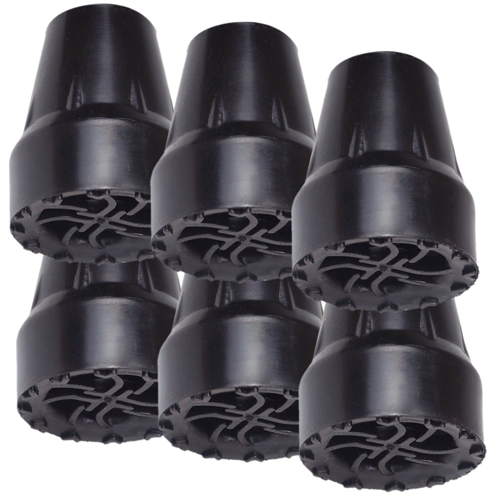 6Pcs Nonstick Crutch Tips Thick Trekking Pole Tips Rubber Crutch Tips Walking Cane Tips