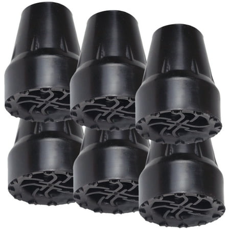 Shis 6Pcs Nonstick Crutch Tips Thick Trekking Pole Tips Rubber Crutch Tips Walking Cane Tips