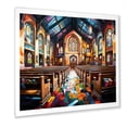 thumbnail image 2 of Designart "Multicolor Faith in the Church" Spiritual Framed Wall Art Decor - Cabin Yellow Church Living Room Framed Canvas Art, 2 of 6