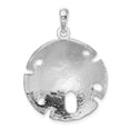 thumbnail image 4 of FJC Finejewelers 925 Sterling Silver Rhodium Plated Polished Large Sand Dollar Charm 33 x 24 mm, 4 of 6